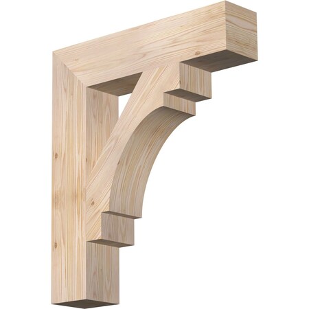 Ekena Millwork Merced Block Smooth Bracket, Douglas Fir, 5 1/2"W x 26"D x 30"H BKT06X26X30MRC05SDF